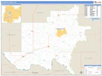 Jackson County, OK Wall Map