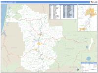 Douglas County, OR Wall Map Zip Code