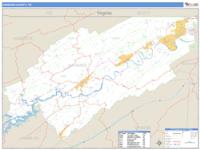 Hawkins County, TN Wall Map