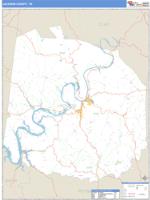 Jackson County, TN Wall Map Zip Code