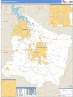 Rutherford County, TN Wall Map Zip Code