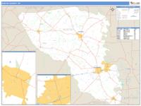 Austin County, TX Wall Map Zip Code