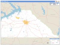 Camp County, TX Wall Map Zip Code