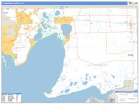 Chambers County, TX Wall Map Zip Code