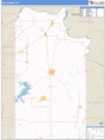 Clay County, TX Wall Map Zip Code