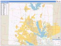 Denton County, TX Wall Map Zip Code