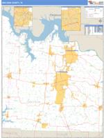 Grayson County, TX Wall Map Zip Code