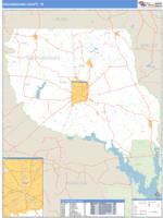 Nacogdoches County, TX Wall Map Zip Code