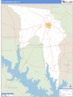 San Augustine County, TX Wall Map