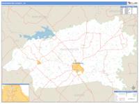 Washington County, TX Wall Map Zip Code