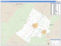 Augusta County, VA Wall Map Zip Code