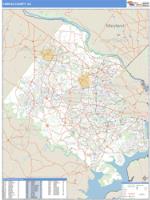 Fairfax County, VA Wall Map