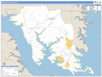 Lancaster County, VA Wall Map Zip Code