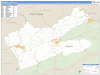 Tazewell County, VA Wall Map Zip Code