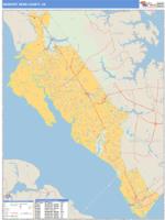 Newport News County, VA Wall Map Zip Code