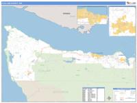 Clallam County, WA Wall Map Zip Code