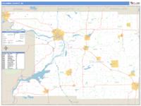 Columbia County, WI Wall Map