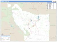 Fremont County, WY Wall Map Zip Code