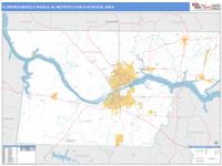 Florence-Muscle Shoals Metro Area Wall Map