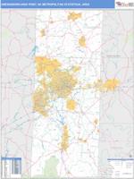 Greensboro-High Point Metro Area Wall Map