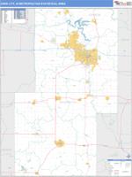 Iowa City Metro Area Wall Map