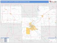 Lafayette-West Lafayette Metro Area Wall Map