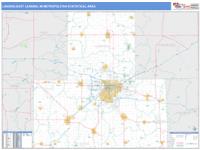 Lansing-East Lansing Metro Area Wall Map