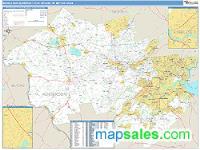 Middlesex-Somerset-Hunterdon Metro Area Wall Map