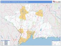 New Haven-Milford Metro Area Wall Map