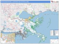 New Orleans-Metairie Metro Area Wall Map