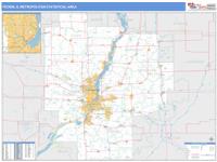 Peoria Metro Area Wall Map