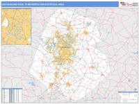 Austin-Round Rock Metro Area Wall Map