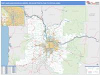 Portland-Vancouver-Hillsboro Metro Area Wall Map