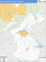 Roanoke Metro Area Wall Map