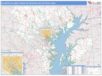 Baltimore-Columbia-Towson Metro Area Wall Map