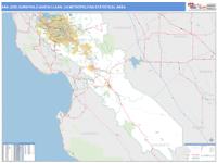 San Jose-Sunnyvale-Santa Clara Metro Area Wall Map