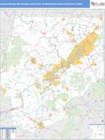 Scranton-Wilkes-Barre-Hazleton Metro Area Wall Map