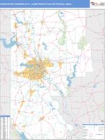 Shreveport-Bossier City Metro Area Wall Map