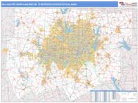 Dallas-Fort Worth-Arlington Metro Area Wall Map