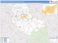 Spartanburg Metro Area Wall Map