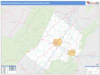 Staunton-Waynesboro Metro Area Wall Map