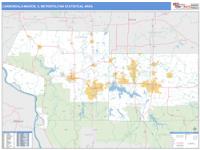 Carbondale-Marion Metro Area Wall Map