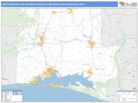 Crestview-Fort Walton Beach-Destin Metro Area Wall Map