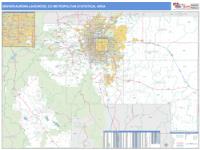 Denver-Aurora-Lakewood Metro Area Wall Map