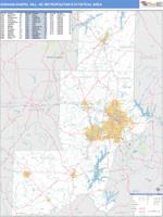 Durham-Chapel Hill Metro Area Wall Map