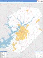 Gainesville Metro Area Wall Map