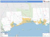 Gulfport-Biloxi-Pascagoula Metro Area Wall Map