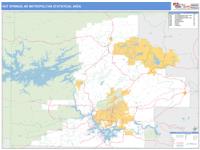 Hot Springs Metro Area Wall Map