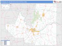 Jefferson City Metro Area Wall Map