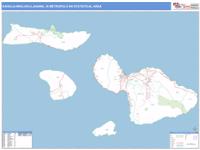 Kahului-Wailuku-Lahaina Metro Area Wall Map